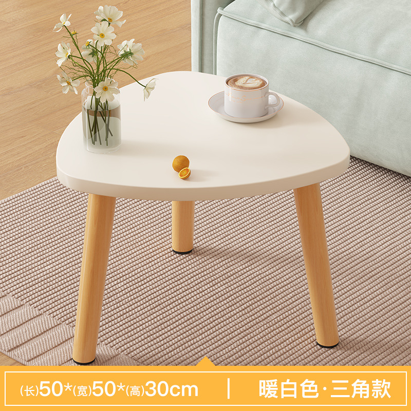 따뜻한 흰색 곡선 삼각형 스타일 [직경 50*50*30] 단단한 나무 다리