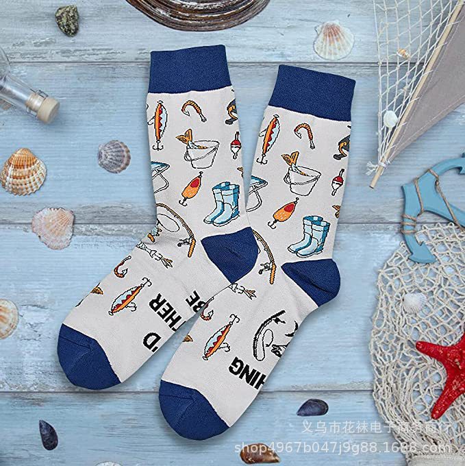 fishing socks I 'd rather be fishing alphabet socks Amazon fishing lovers gift socks