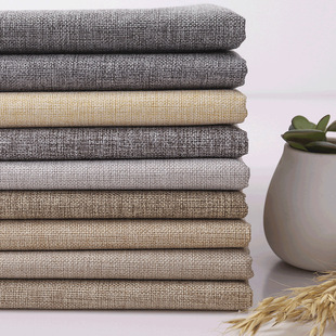 Pure linen fabric plain thickened cotton linen fabric sofa fabric old coarse canvas handmade DIY tablecloth