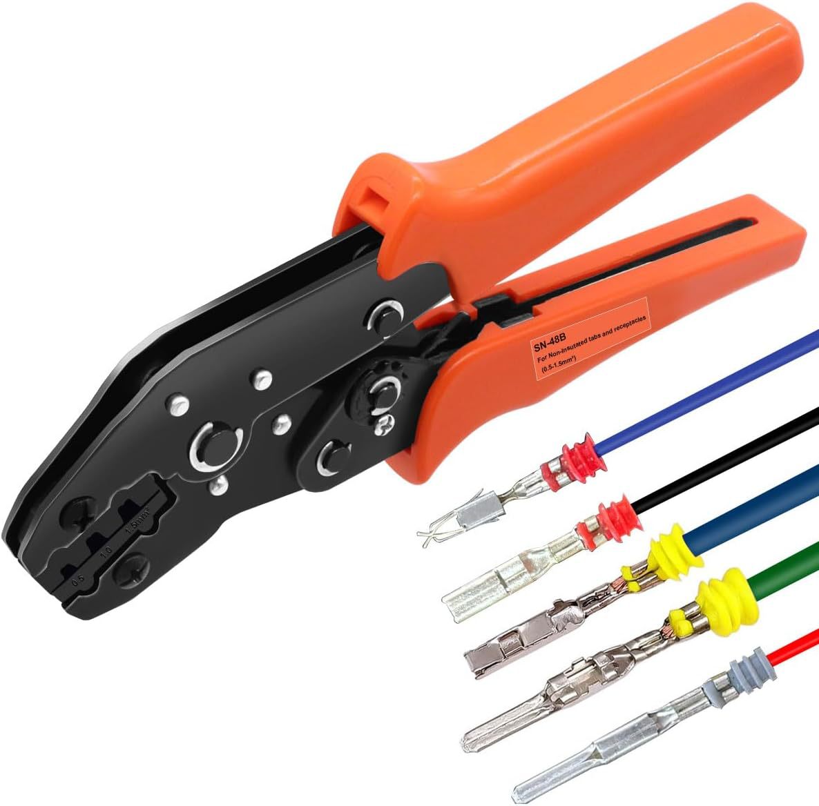 Seamaka Crimping Tool with Ratchet,Ratcheting Wire Crimper A