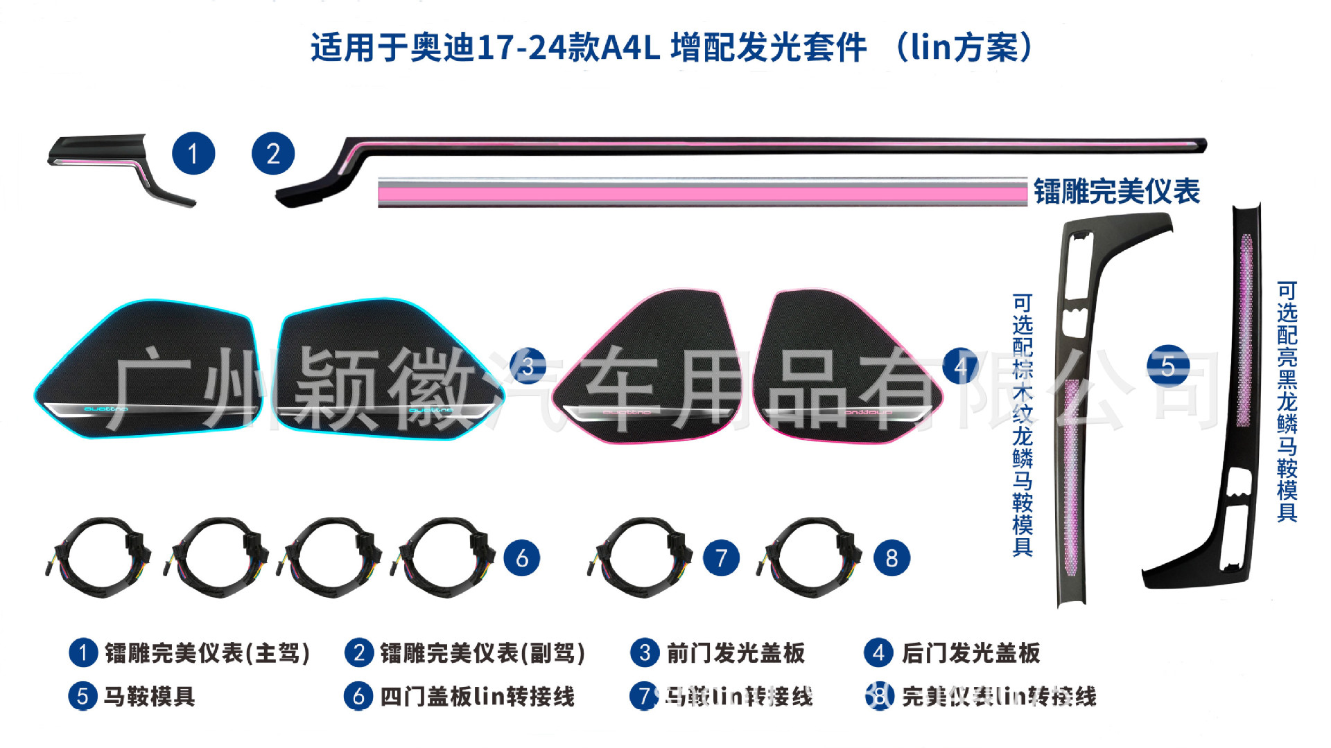 17-24款奥迪A4-增配发光套件-大图