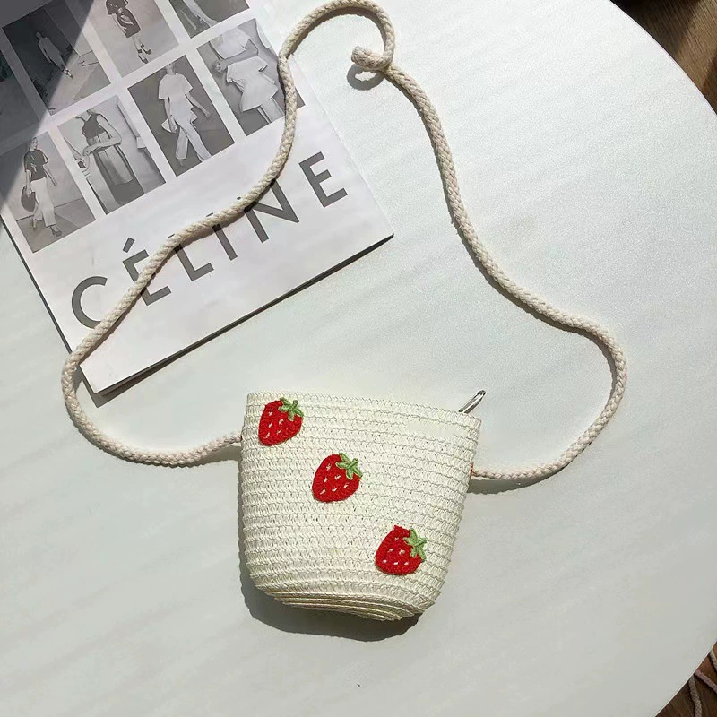Детская сумка для принцессы, тканый детский ручной цикл сумка handmade, маленькая сумка через плечо с молнией