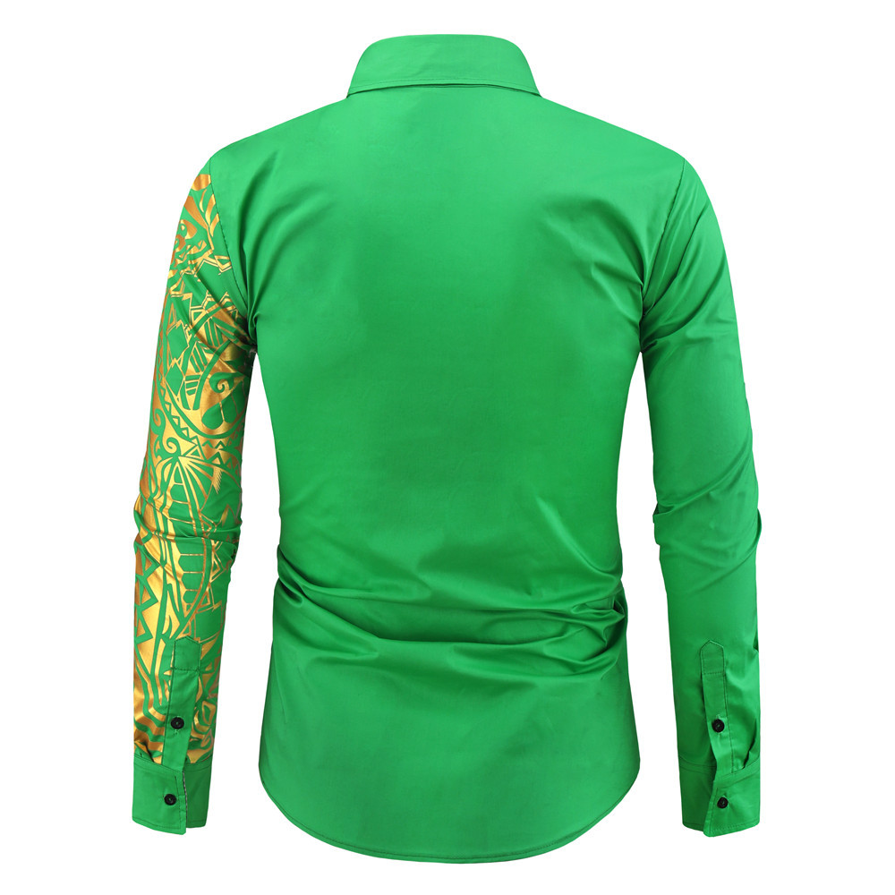 British Style Style Wholesale Men's British Style Ditsy Floral Long Sleeve Men's Tops
