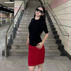 5werkwen 舒适满分|百搭王 无缝一体毛打底针织衫修身上衣女