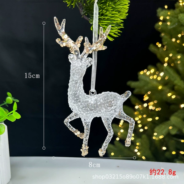 Champagne crystal elk with raised legs