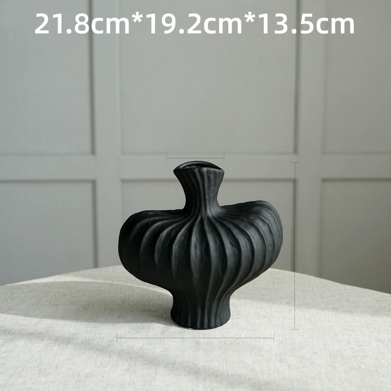 塑料艺术仿陶瓷花瓶感摆件客厅插花侘寂风水培鲜花众桌面装饰|undefined