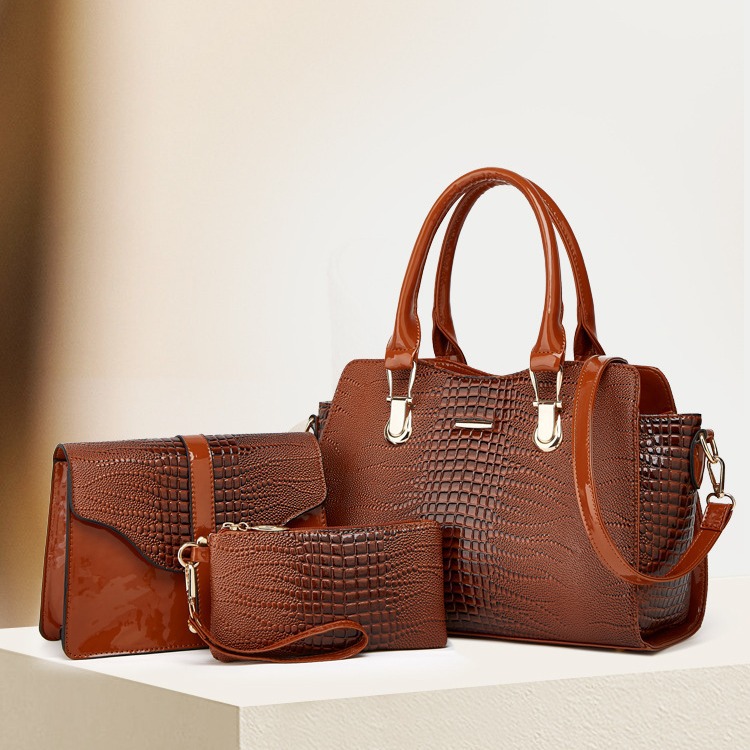 Borsa tote per donna 2024 Nuovo modello lanciato Borsa a tracolla a tracolla di grande capacità di alta qualità Borsa in composito a tre pezzi alla moda_voghion.com