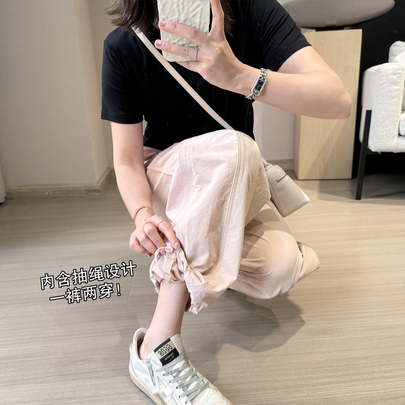 美しくてハンサムな機能性カジュアルパンツ【裾調節可能】ゆったりとした春夏の涼しくて通気性のある体型カバーオーバーオール|undefined