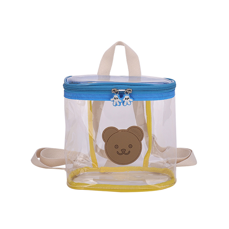 Jardín de infantes mochila para niños lindos osos bolsas de jalea transparentes para niños y niñas nuevas mochilas para niños a prueba de rociadores comercio exterior