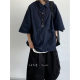Japanese Style Retro cityboyPOLO Shirt Men's Summer Hong Kong Style Ins Loose Casual All-match Lapel Short-sleeved Shirt