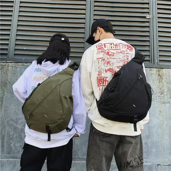 Japanese-Style Workwear Crossbody Bag Trendy Brand Nylon Sports Casual Bag Student Multifunctional Shoulder Bag Men's Functional Crossbody Bag