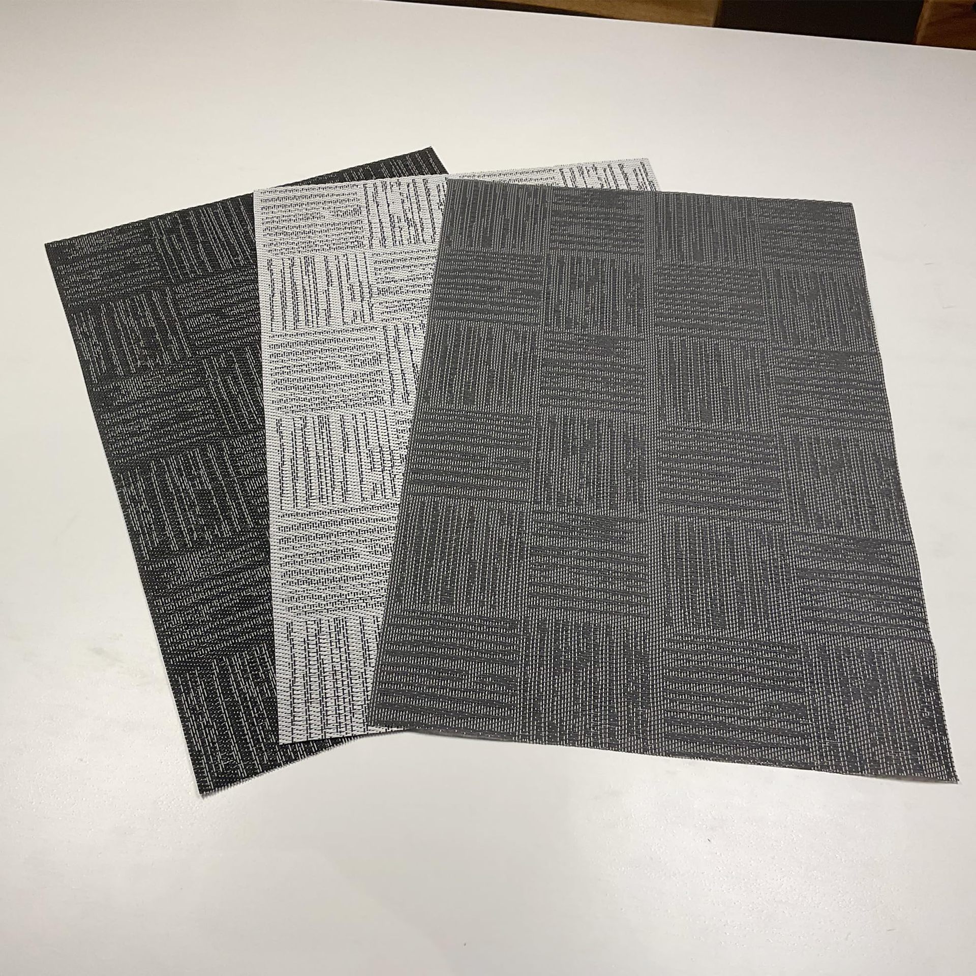 Nuevo transfronterizo Teslin placemat japonés placemat PVC jacquard Plaid impermeable aislamiento montaña estera de mesa lavable