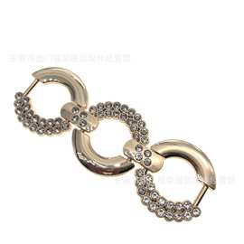 镶钻链条 金属镶钻链条 三圈镶钻链 镶钻鞋链 比基尼胸前连接链