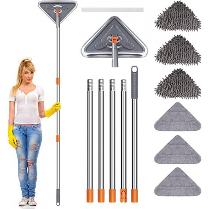 Triangle mop, household lightweight cleaning glass cleaner for kitchen ceiling roof tile floor wall Triangle mop, household lightweight cleaning glass cleaner for kitchen ceiling roof tile floor wall