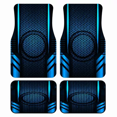 Avtomobil döşəmə paspasları — Floor Mats Four-Piece Set for Driver - high-energy-halo-honeycomb-foot-pads-4565cm-front-row-two-pieces