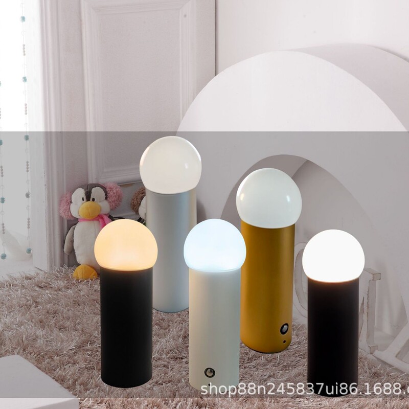 USB Rechargeable Touch Table Lamp with Danish Cream Style Atmosphere, Mushroom-Shaped Decorative Night Light, Dimmable for Home Use
