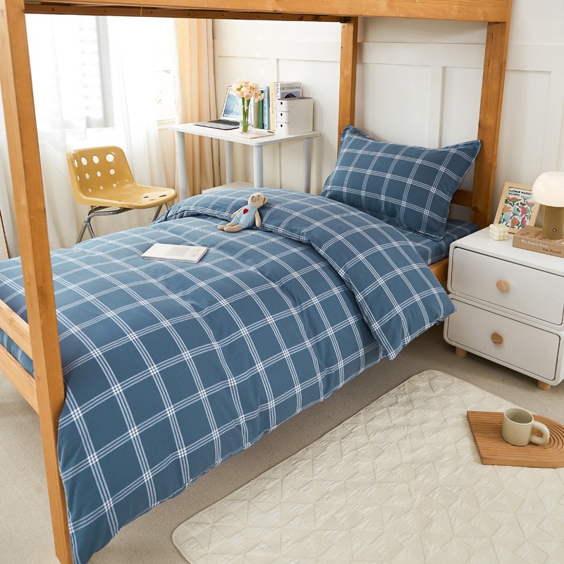 dormitorio de estudiantes de algodón tres piezas dormitorio de estudiantes de algodón ropa de cama de algodón seis piezas al por mayor