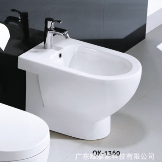 Bidé de Pie OK-1360 de Cerámica Manual para Baño