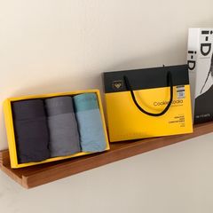 3.0 seamless massage pants three pieces box pack men's underwear comfortable breathable seamless mid-waist briefs solid color 