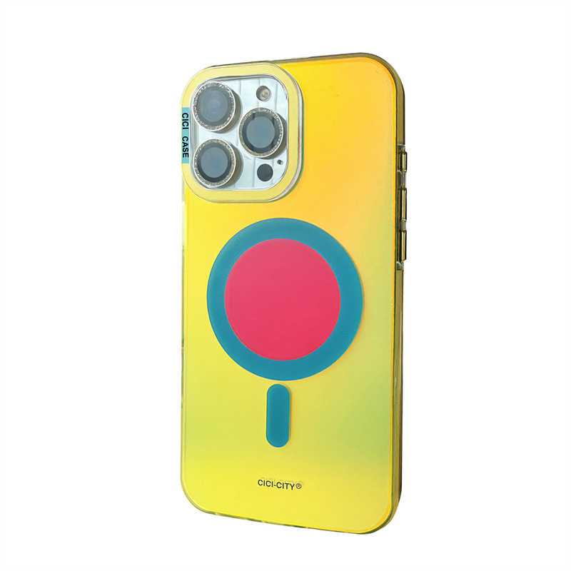 日韩撞色极光磁吸支架适用iPhone17苹果16ProMax/15/14手机壳新款|undefined
