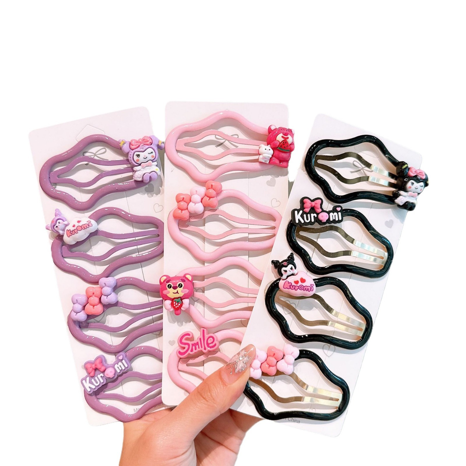 Clips de cabello nubes de verano para niños lindos clips Kulomi niñas pequeños clips de cabello rotos estudiantes bbb clips de lado mar