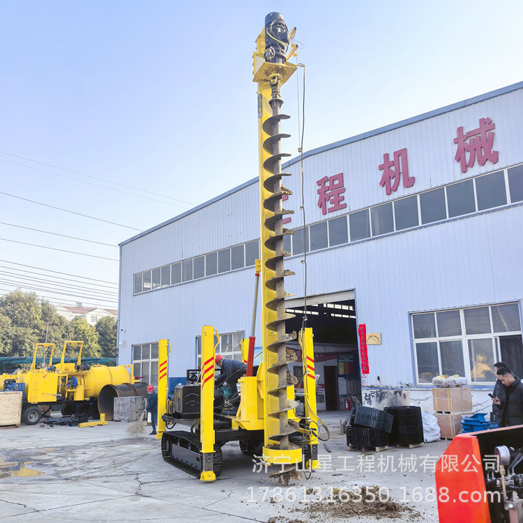 一次成孔6-18米长螺旋钻孔机  履带式长螺旋打桩机设备