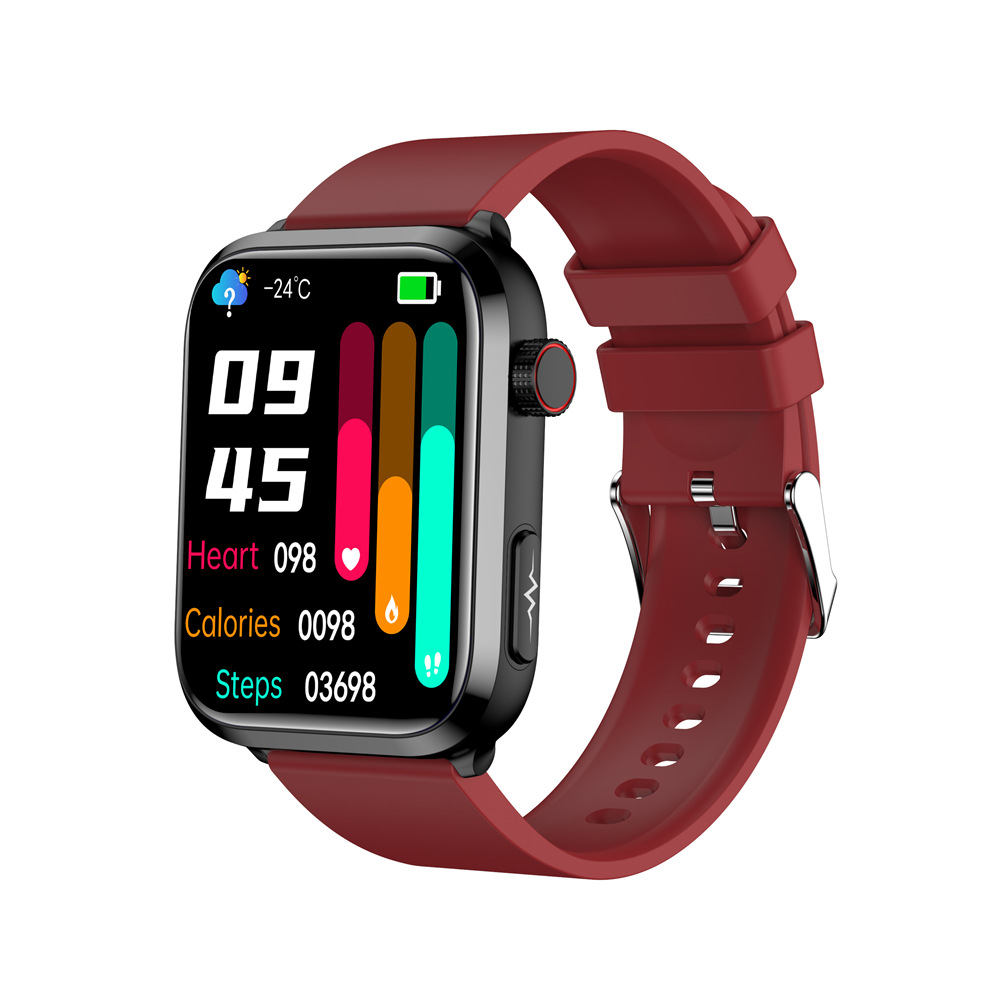 ET210 smart watch Bluetooth call non-invasive blood glucose ECG electrocardiogram uric acid blood lipid HRV-AI diagnostic monitoring