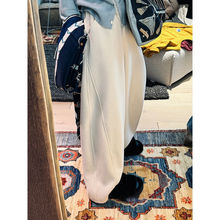 纯棉弯刀裤自发热秋冬季baby绒加绒加厚香蕉卫裤宽松阔腿休闲裤女