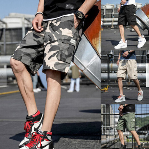 Outdoor Large Size Camouflage Trendy Men's Youth Loose Casual Five-Finger Shorts Cotton Work Pants