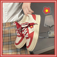 Original HT063 Lolita Shoes from BL White Deer Shoe Industry, 2023 New Arrival - Send You a Red Flower Dissolving Canvas Shoes