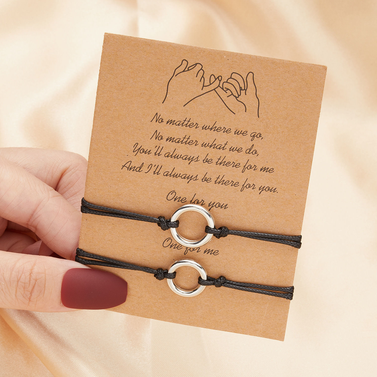 Style Simple Style Classique Cercle Alliage Ligne De Cire La Saint-valentin Unisexe Bracelets display picture 3