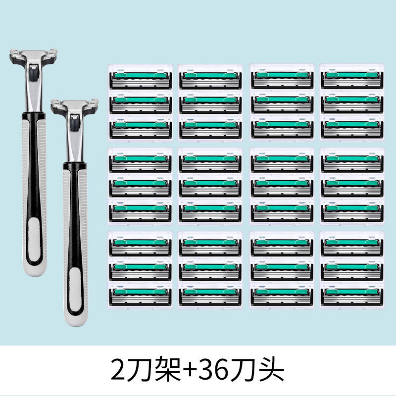3層手動シェーバー刃、トラベルシェーバー刃、シェーバー、男性用・女性用昔ながらのヒゲシェーバー|undefined