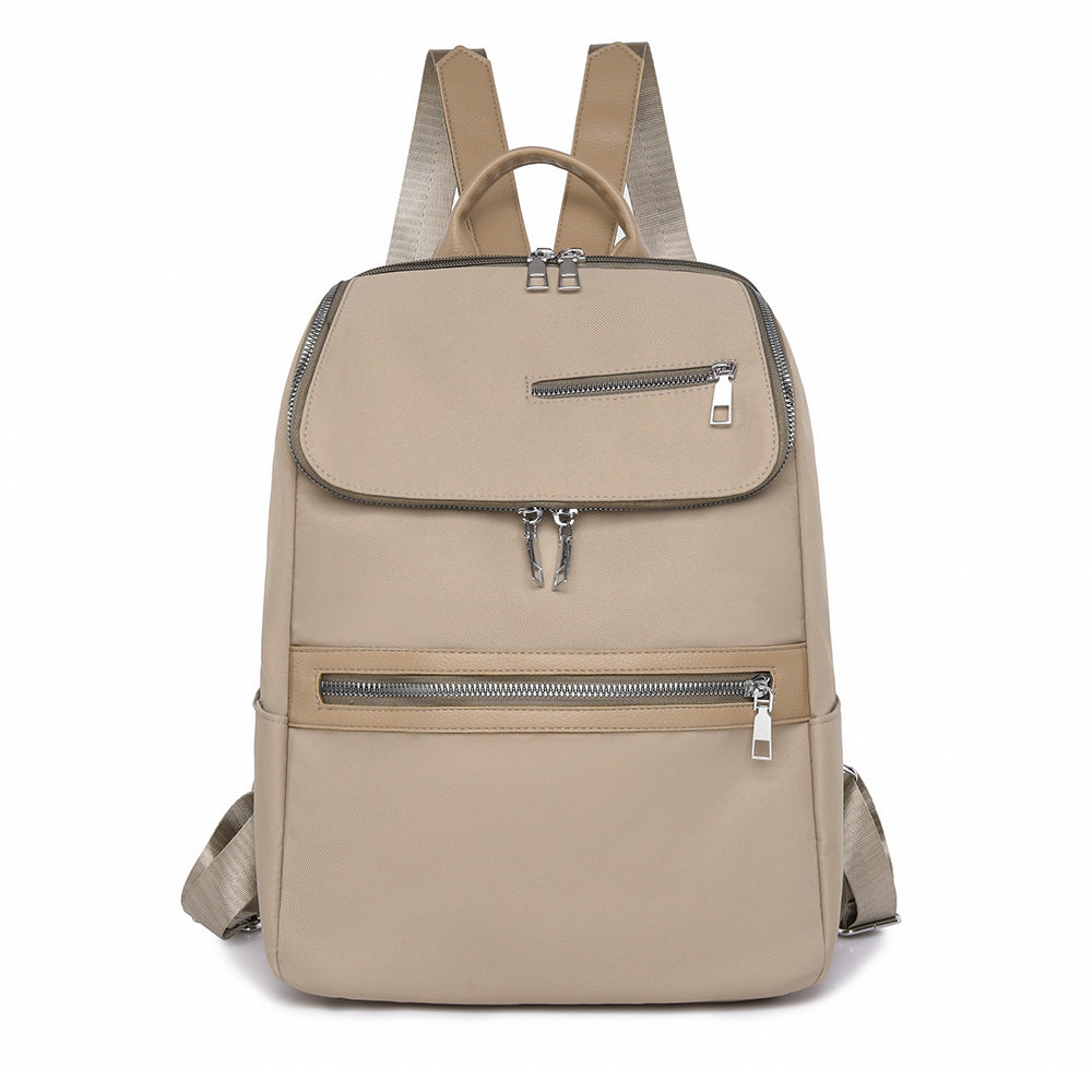 2024 nueva mochila de tela Oxford para mujer casual, mochila de computadora de viaje de gran capacidad de todo fósforo de moda al por mayor