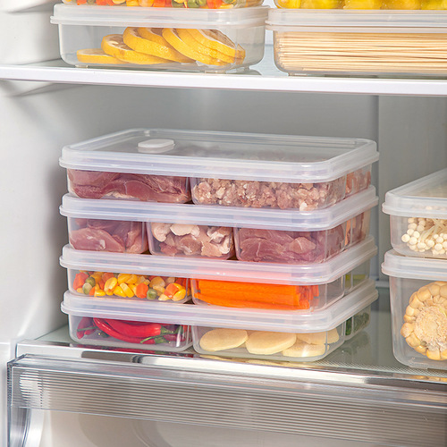 Sealed compartment kitchen food storage box transparent food-grade vegetable frozen meat repackaging refrigerator storage box