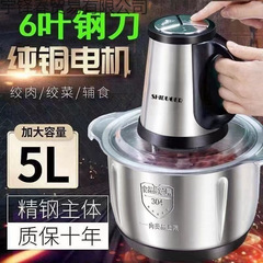 纯铜电机不锈钢电动绞肉机家用和面多功能料理蒜泥碎一件包邮