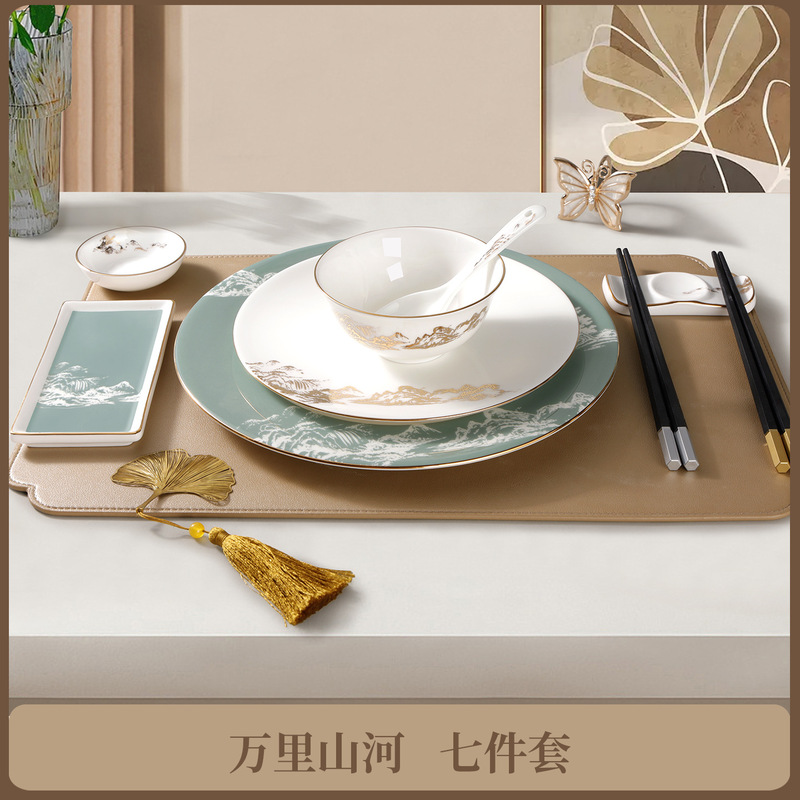 酒店摆台餐具套装景德镇餐具四件套星级餐厅会所高档包厢专用批发|undefined