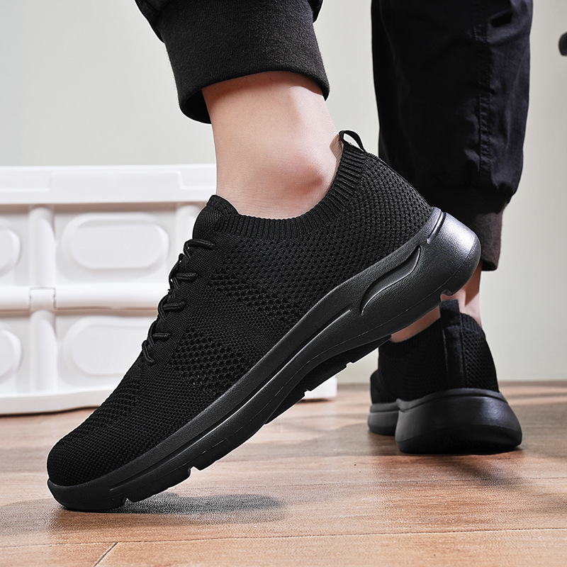 Summer Cross-border Men's Large Size Casual Sports Versatile Flat Shoes, Lightweight Breathable Fly-knit Trendy Shoes_vogvips.com