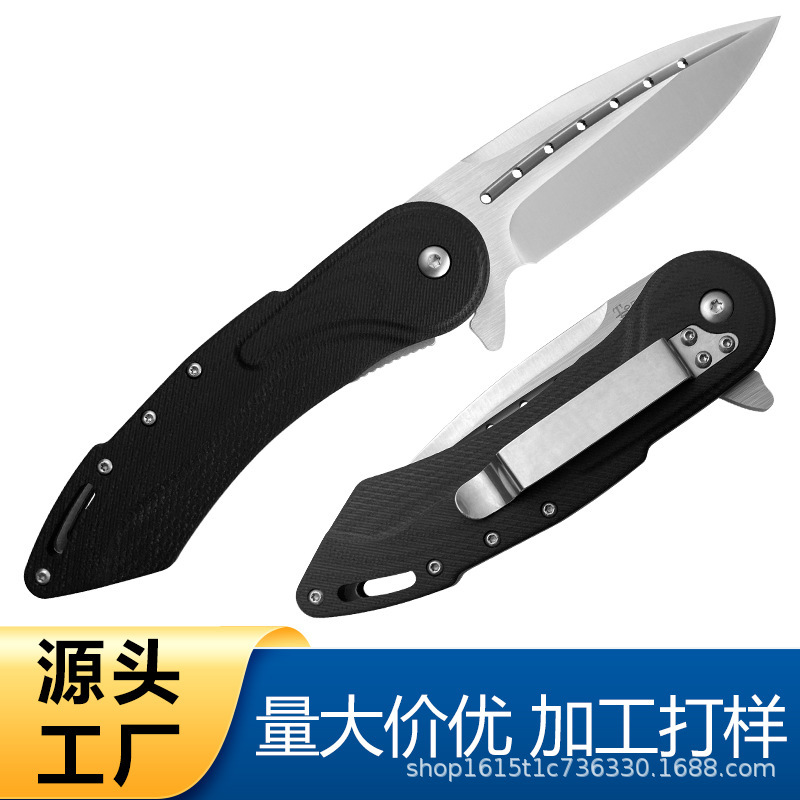 アウトドアナイフ G10 ハンドルジャングルサバイバル折りたたみナイフ戦術キャンプ釣りポータブル折りたたみナイフポケット護身ナイフ|undefined