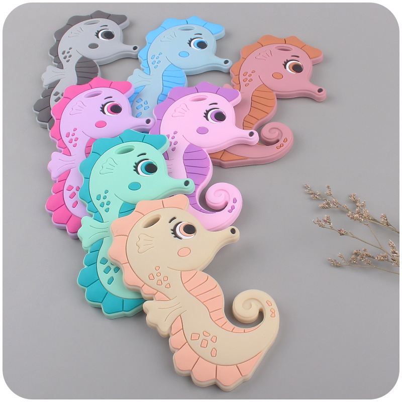Nuevo bebé suministros de dibujos animados haima mordedor calmante bebé creativo silicona mordedura molar mordedor juguete