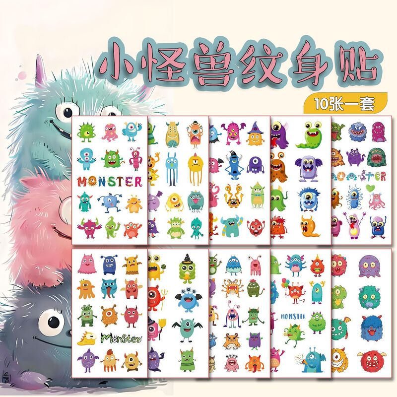 New Cartoon Little Monster Tattoo Stickers for Children, Funny and Cute Party Waterproof and Sweat-Proof Temporary Tattoo Stickers, Wholesale in Stock New Cartoon Little Monster Tattoo Stickers for Children, Funny and Cute Party Waterproof and Sweat-Proof Temporary Tattoo Stickers, Wholesale in Stock