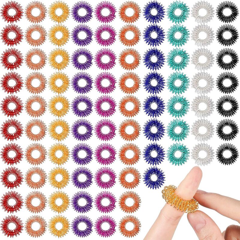 Cross-border best-selling mini spring stress-relief finger massage ring, finger massager, fingertip stress-relief spring toy wholesale Cross-border best-selling mini spring stress-relief finger massage ring, finger massager, fingertip stress-relief spring toy wholesale