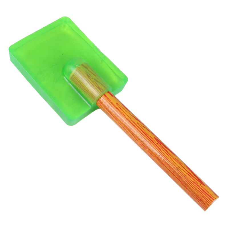 Оптовая продажа, утолщенная хлопушка с пластиковой ручкой, деревянная ручка, инструмент для хлопушки плитки, напольная плитка, тротуарная резиновая хлопушка