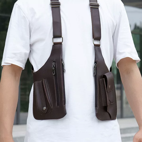 Hot Selling New Men's Suspender Vest Bag Outdoor Tactical Bag Invisible Armpit Anti-Theft Bag Sports Fashion Backpack