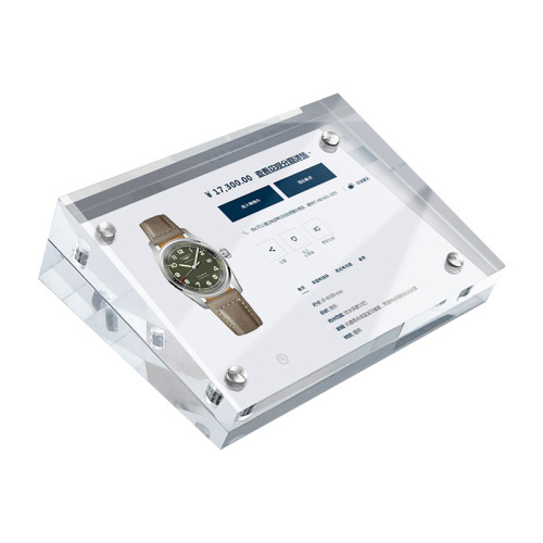 Acrylic transparent table card beveled table card price tag strong magnetic photo frame product advertising magnetic display card table card