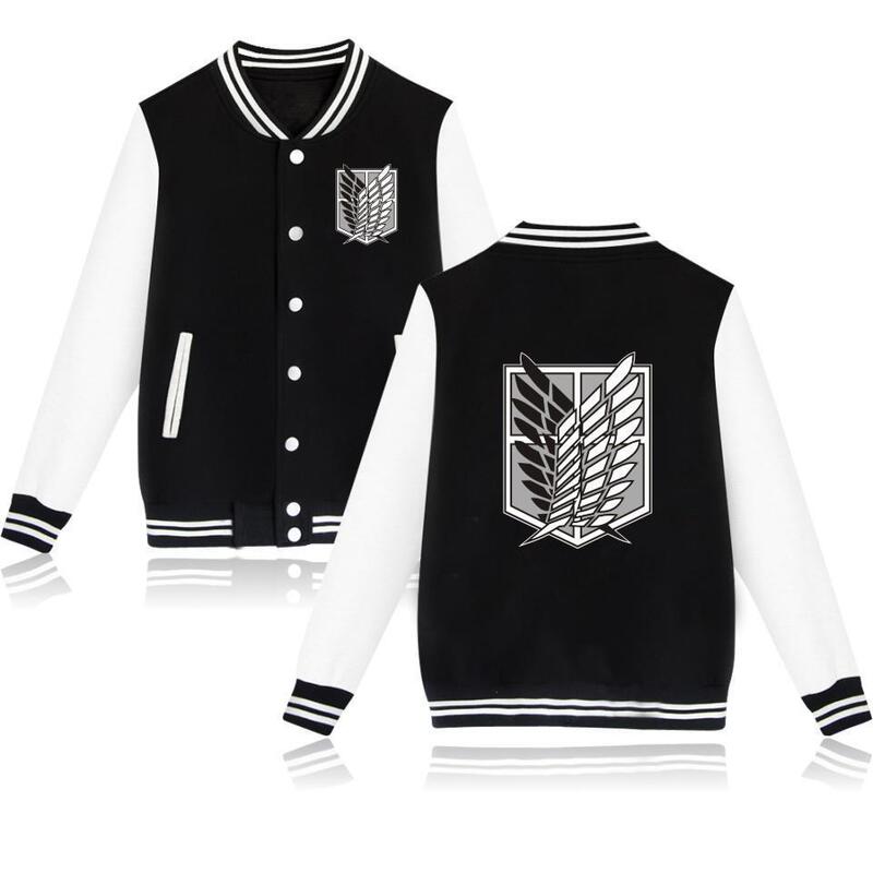 Attack on Titan Sweatshirt Allen Wings of Freedom Cardigan Baseball Uniform Youth Autum New Men's Jacket Men Attack on Titan Sweatshirt Allen Wings of Freedom Cardigan Baseball Uniform Youth Autum New Men's Jacket Men