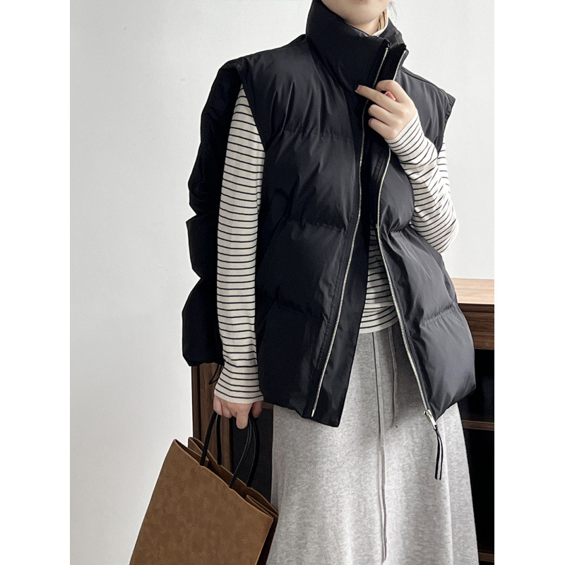 Down cotton vest women's short 2025 new autumn and winter Korean version loose Korean version vest vest vest trendy jacket