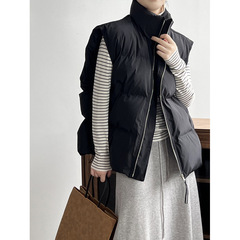 Down cotton vest women's short 2025 new autumn and winter Korean version loose Korean version vest vest vest trendy jacket
