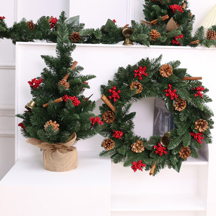 Amazon Christmas garland rattan wholesale cross-border foreign trade Christmas decoration decoration scene layout supplies