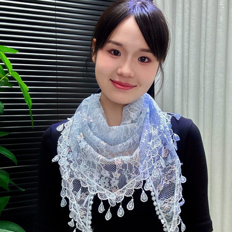 New Style Mesh Lace Headscarf for Women, Red Multifunctional Decorative Shawl, Single-Layer Breathable Bridal Head Covering