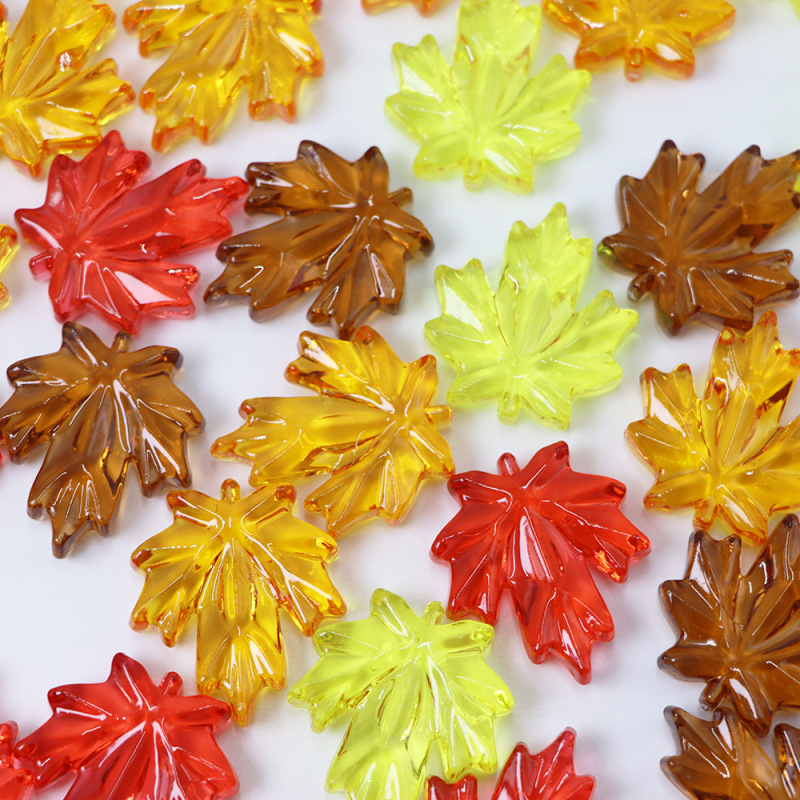 Cross-Border Autumn Plastic Acrylic Maple Leaf DIY Ornaments Children's Toys Maple Leaf Harvest Festival Thanksgiving Decoration Cross-Border Autumn Plastic Acrylic Maple Leaf DIY Ornaments Children's Toys Maple Leaf Harvest Festival Thanksgiving Decoration